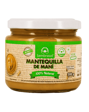 MANTEQUILLA DE MANI 100% NATURAL 200G 